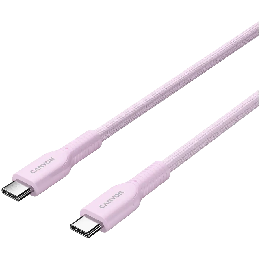 CANYON cable OnWire 60CL C-C 60W COLOR Braided 1m Pink - image 1