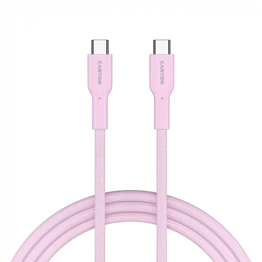 CANYON cable OnWire 60CL C-C 60W COLOR Braided 1m Pink - image 3