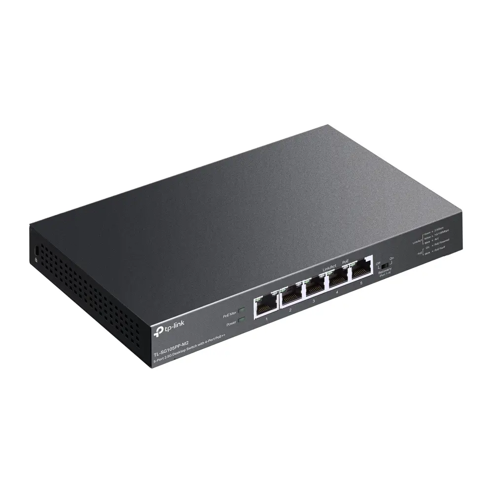 Комутатор TP-Link TL-SG105PP-M2, 5 портов 2.5x GbE с 4 порта PoE++,неупр. - image 2