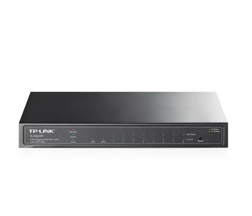 Комутатор TP-LINK SG2210P, 8x Gigabit PoE порта, 2x SFP слота, управляем