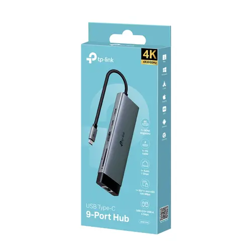 Хъб TP-LINK UH9120C, USB Type-C 9 в 1, 1 порт HDMI 4К - image 7