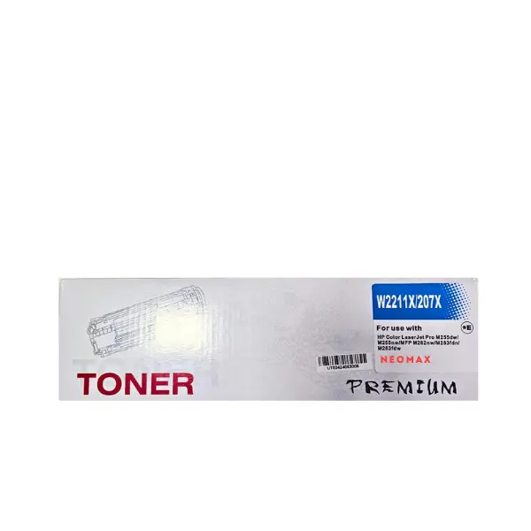 ΚΑΣΕΤΑ ΓΙΑ HP Color Laserjet PRO M255dw/MFP M282nw/M283cdw/M283fdw - ΥΨΗΛΗΣ ΧΩΡΗΤΙΚΟΤΗΤΑΣ - /207X/ - Κυανό - W2211X - PN HT-W2211XC - NEOMAX