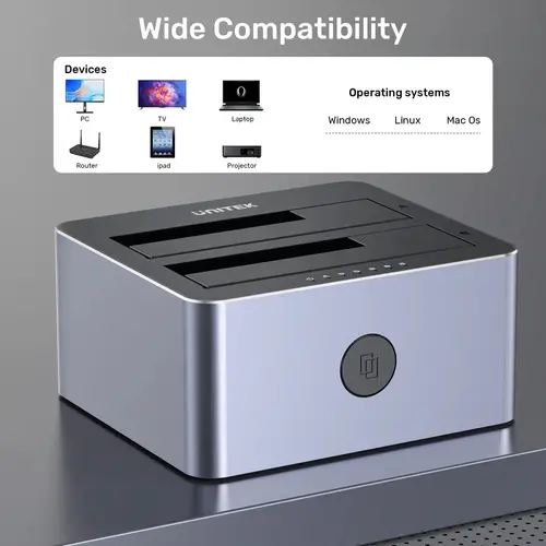 Unitek докинг станция Storage - HDD Dock - 2 BAY - Y-3026GY01-EU - image 15