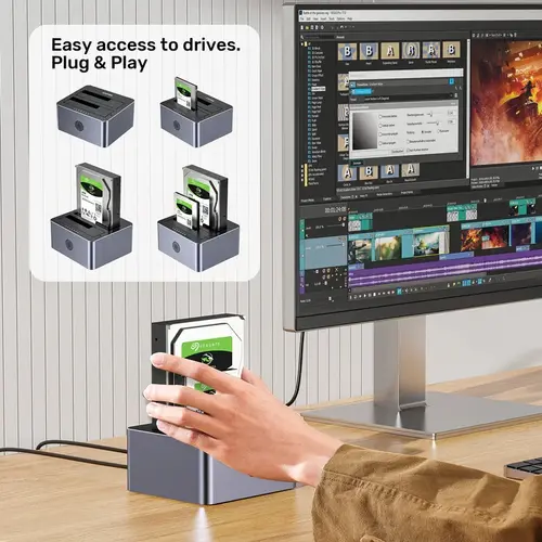 Unitek докинг станция Storage - HDD Dock - 2 BAY - Y-3026GY01-EU - image 7