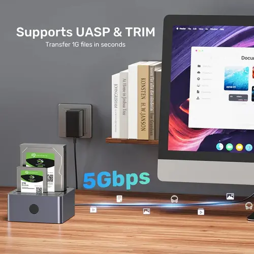 Unitek докинг станция Storage - HDD Dock - 2 BAY - Y-3026GY01-EU - image 9