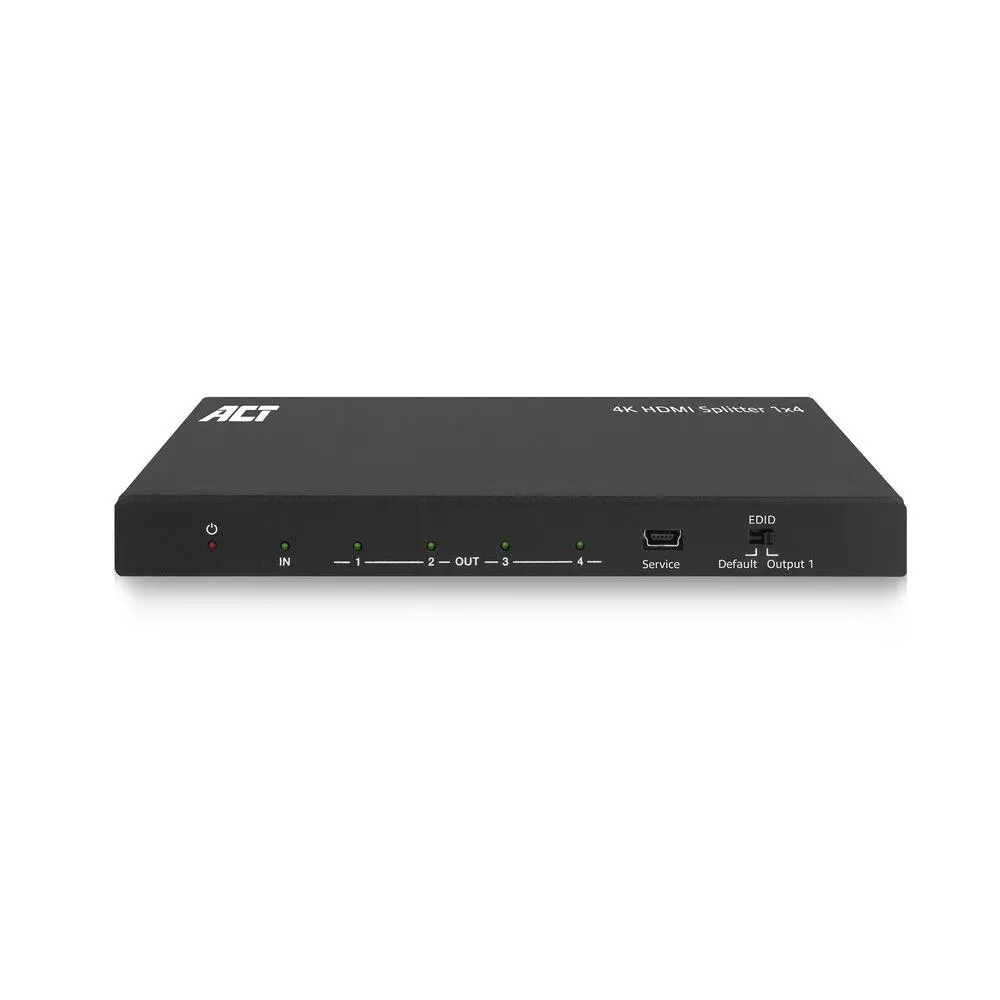 ACT HDMI Splitter AC7832 4K HDMI splitter, 1 είσοδος, 4 έξοδοι HDMI