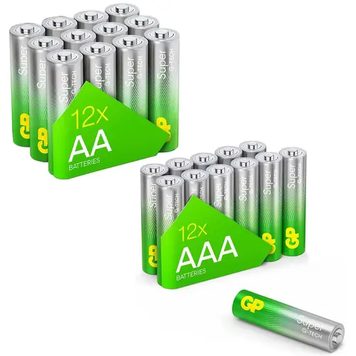 GP SUMMER PACK Алкални батерии  Super AA x 12 бр. + Super AAA x 12 бр. + Fan/ Вентилатор/  GP BATTERIES - image 2