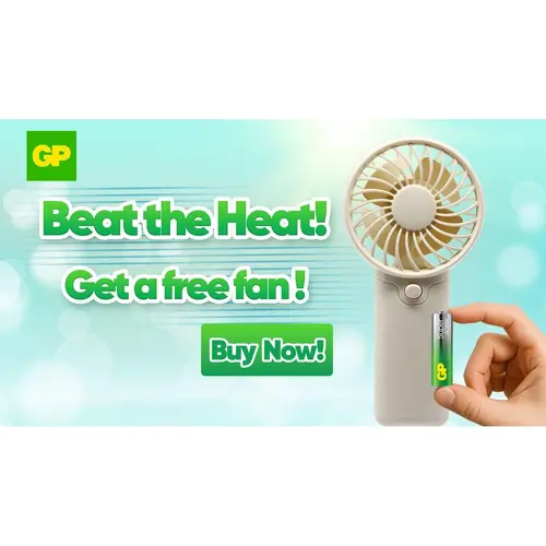 GP SUMMER PACK Алкални батерии  Super AA x 12 бр. + Super AAA x 12 бр. + Fan/ Вентилатор/  GP BATTERIES - image 3