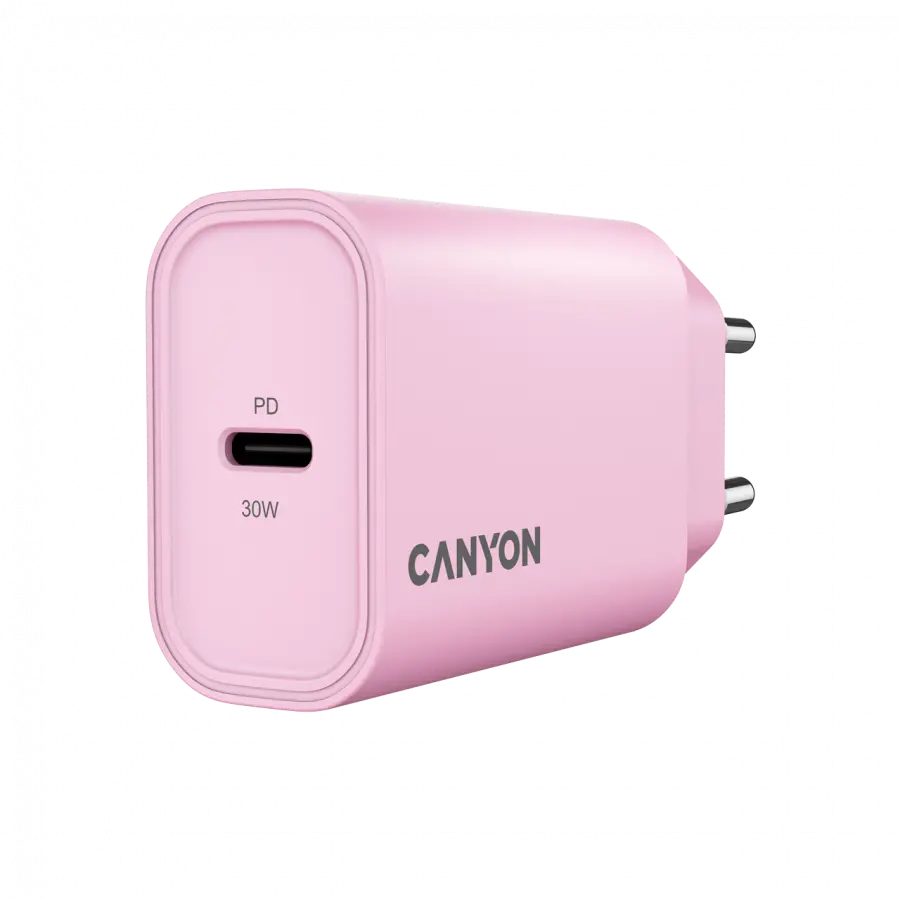 CANYON φορτιστής OnCharge 30CL Max Power 30W 1xPD EU ροζ