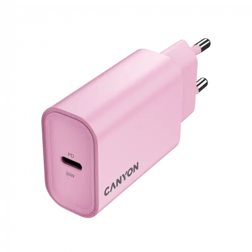 CANYON φορτιστής OnCharge 30CL Max Power 30W 1xPD EU ροζ - 2