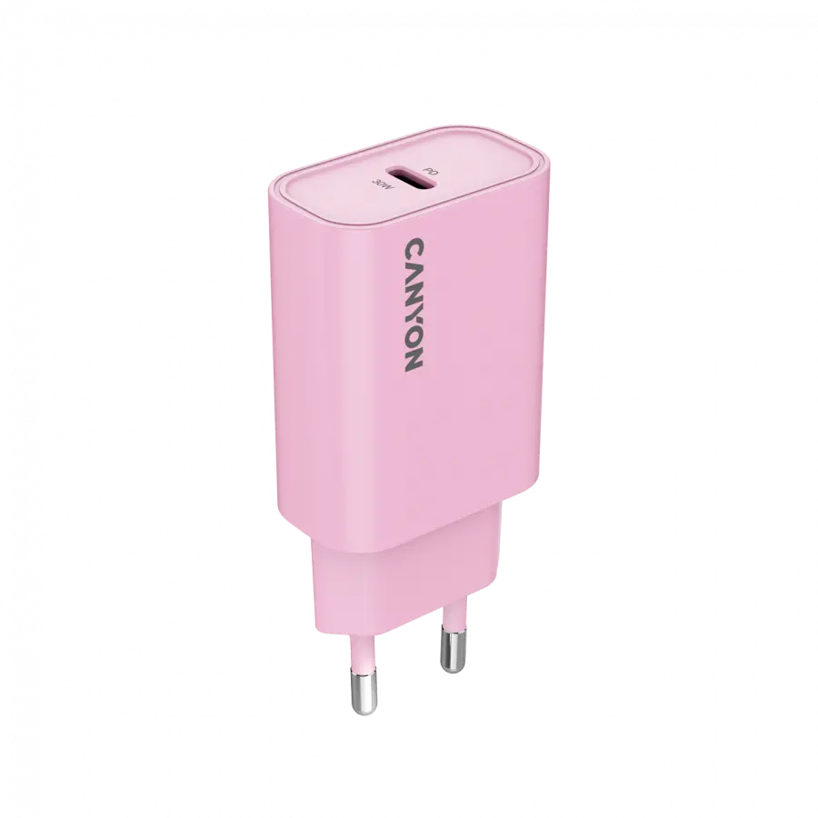 CANYON φορτιστής OnCharge 30CL Max Power 30W 1xPD EU ροζ - image 2