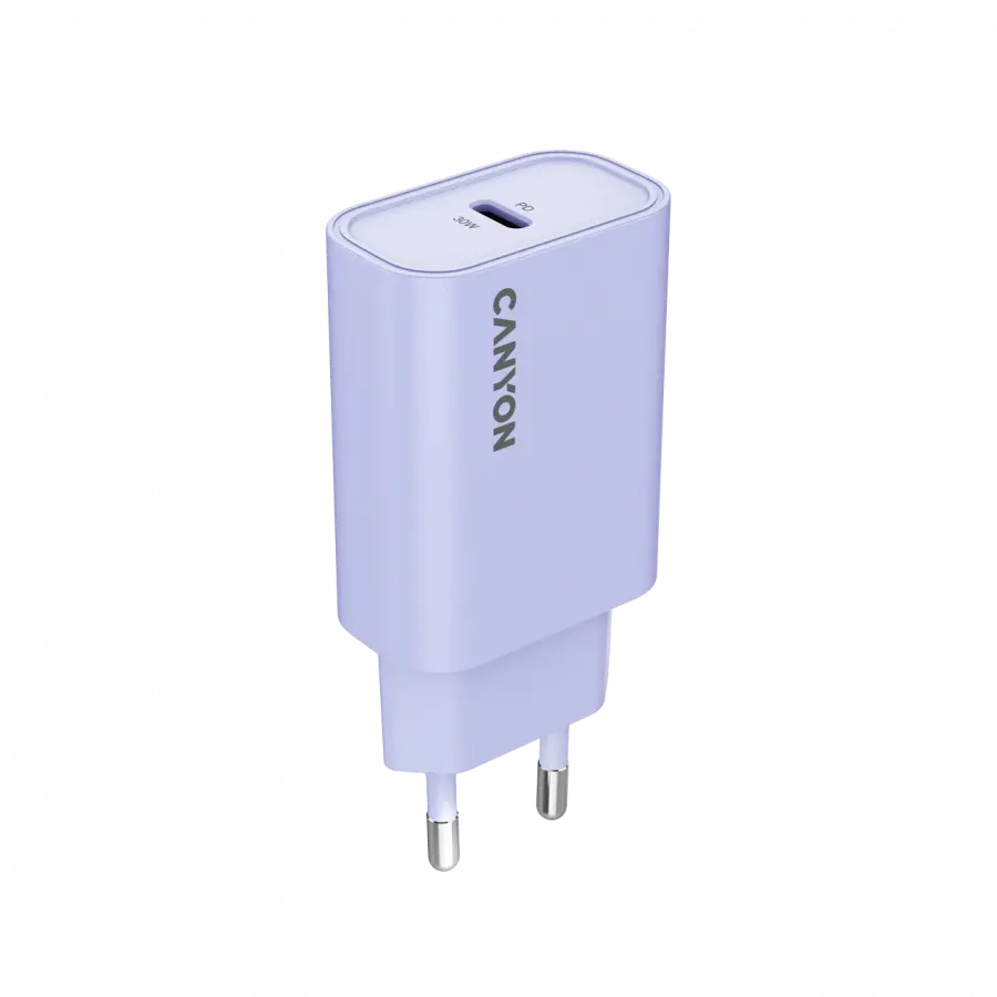 CANYON φορτιστής OnCharge 30CL Max Power 30W 1xPD EU Μωβ