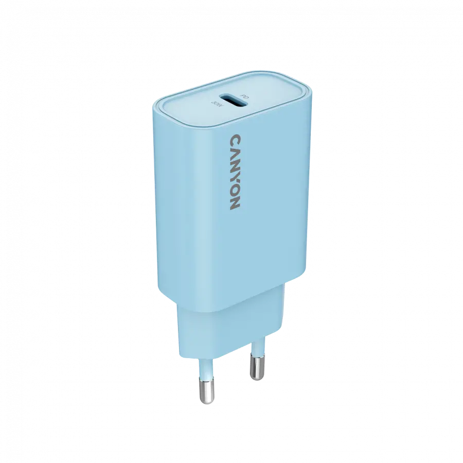 CANYON încărcător OnCharge 30CL Max Power 30W 1xPD EU Albastru deschis