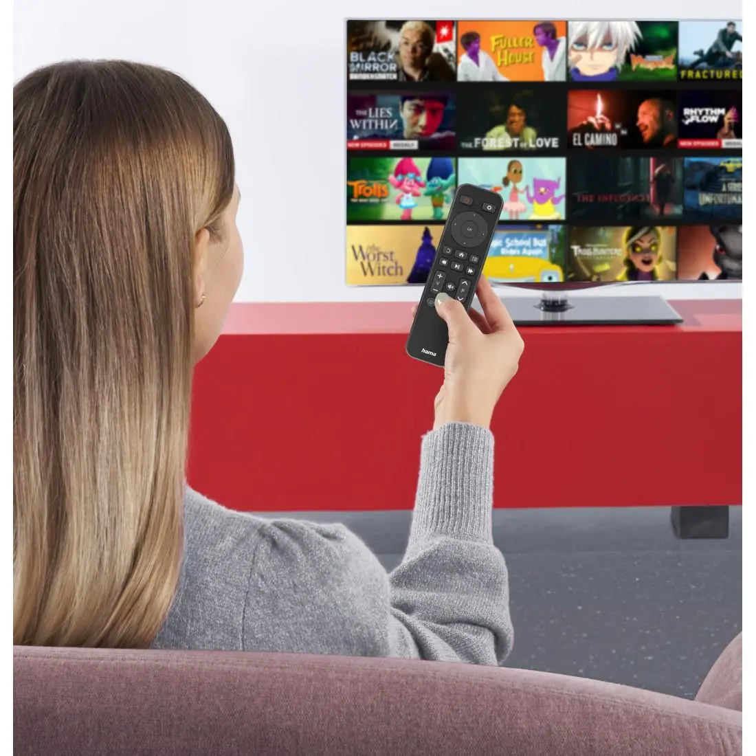 HAMA Telecomandă pentru TV + Netflix, Prime Video, butoane Disney+, programabilă - image 3