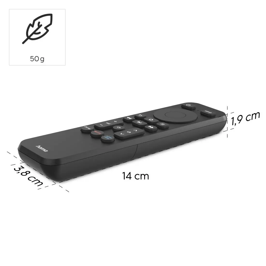 HAMA Дистанционно управление за TV + Netflix, Prime Video, бутони Disney+, програмируемо - image 6