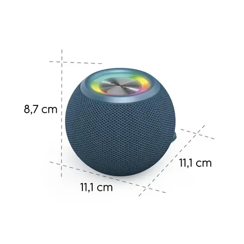 HAMA Блутут колонка "Ball Shape Speaker", 5 светлинни режима, 5W, синя - image 11