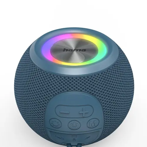HAMA Блутут колонка "Ball Shape Speaker", 5 светлинни режима, 5W, синя - image 5