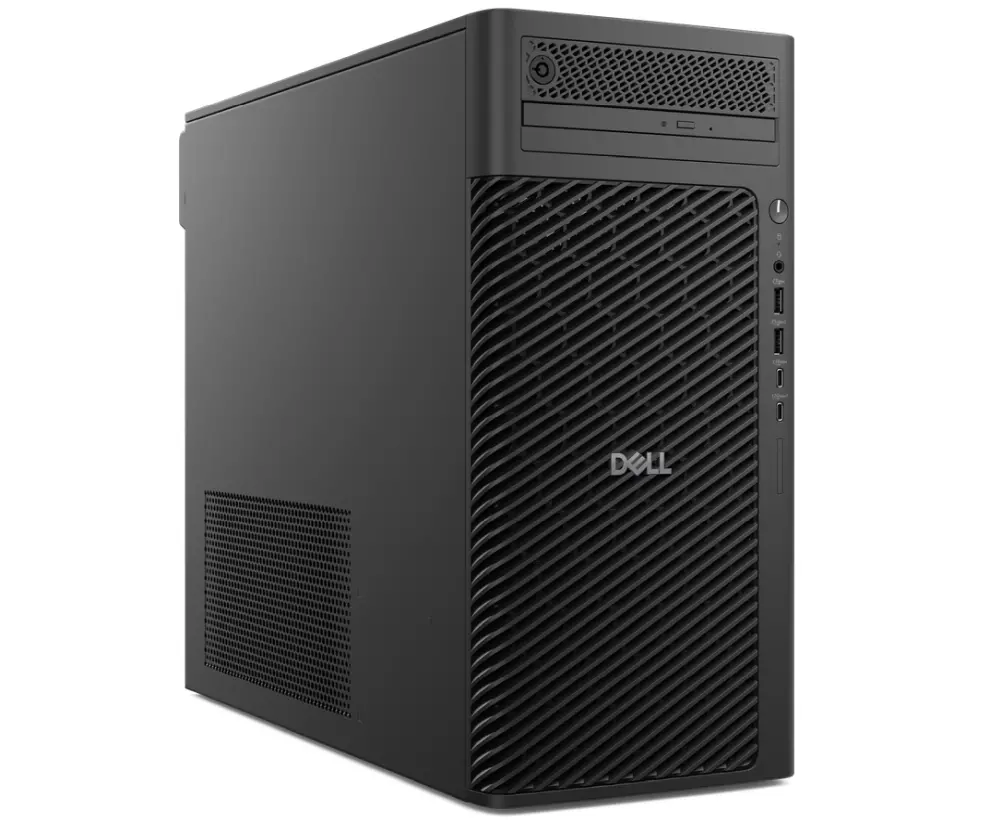 Работна станция, Dell Pro Max Tower T2 FCT2250, Intel Core Ultra 7 265 (30 MB cache, 20 cores, 1.8 GHz to 5.3GHz), 32GB: 2 x 16 GB, DDR5, 5600 MT/s, 1TB SSD PCIe M.2, NVIDIA A1000, 8 GB GDDR6, Bulgarian Keyboard&Mouse, 500W, Win 11Pro, 3Y PS
