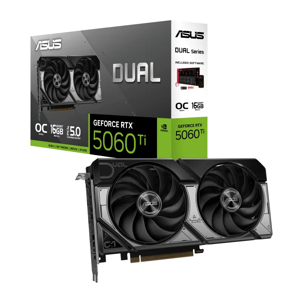 Видео карта, Asus Dual GeForce RTX 5060 Ti 16GB GDDR7 OC - image 3