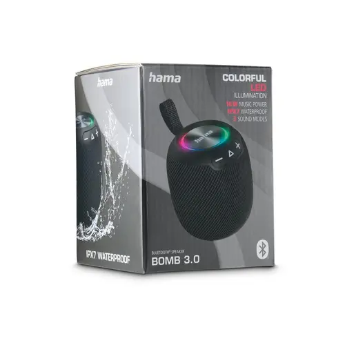 HAMA Блутут колонка "Bomb 3.0" Bluetooth®, Waterproof IPX7, LED, 16 W, черна - image 5