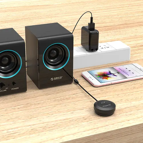 Orico блутут за кола за разговори и музика Car Bluetooth 4.1 audio receiver USB, 3.5mm jack - BCR02-BK - image 3