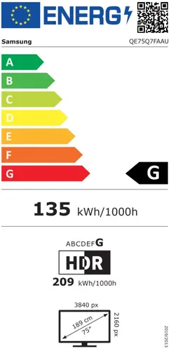 Телевизор, Samsung 75" 75Q7F QLED Smart 4K Ultra HD 50Hz Model 2025 Black - image 10