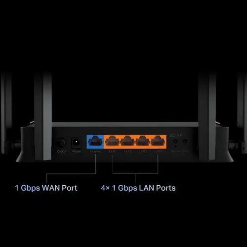 Безжичен рутер TP-LinkArcher BE220,BE3600,WiFi7,1x1 Gb.WAN port,4x1 Gb.LAN - image 4
