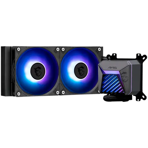 MSI MAG CORELIQUID A15 240, 2x120mm Pre-installed ARGB Daisy Chain Fans, Adjustable Offset Kit, Replacable Top Cover, Copper Base Intel LGA 1700/1851, AMD AM5/AM4, 3Y Warranty - image 3