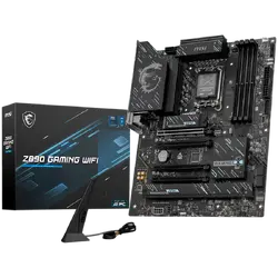 MSI Z890 GAMING WIFI, LGA 1851, Dual Channel DDR5 up to 8800(OC)MHz, 4x PCIe x16 slots, 3x M.2 slots, 6x USB 5Gbps A, 1x USB 20Gbps Type-C, 1x HDMI, 1x Type-C DP, 1x DP, 2.5Gbps LAN, Wi-Fi 7, 7.1 Audio, 3Y Warranty