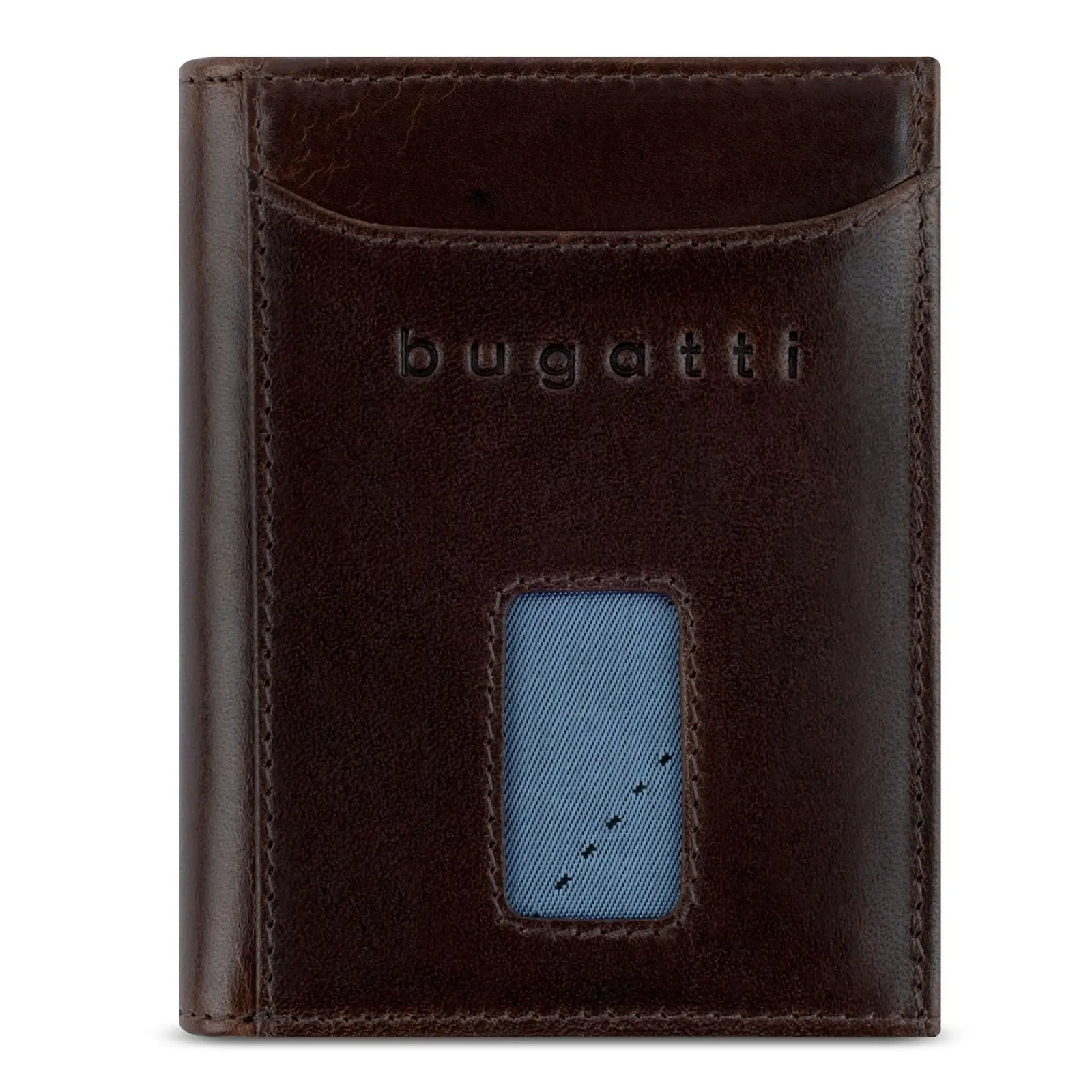 Δερμάτινο πορτοφόλι Bugatti Secure Slim Special Mini, καφέ