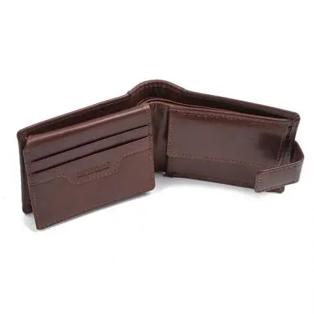 Мъжки кафяв портфейл Auto Set с лого на Mercedes - image 3