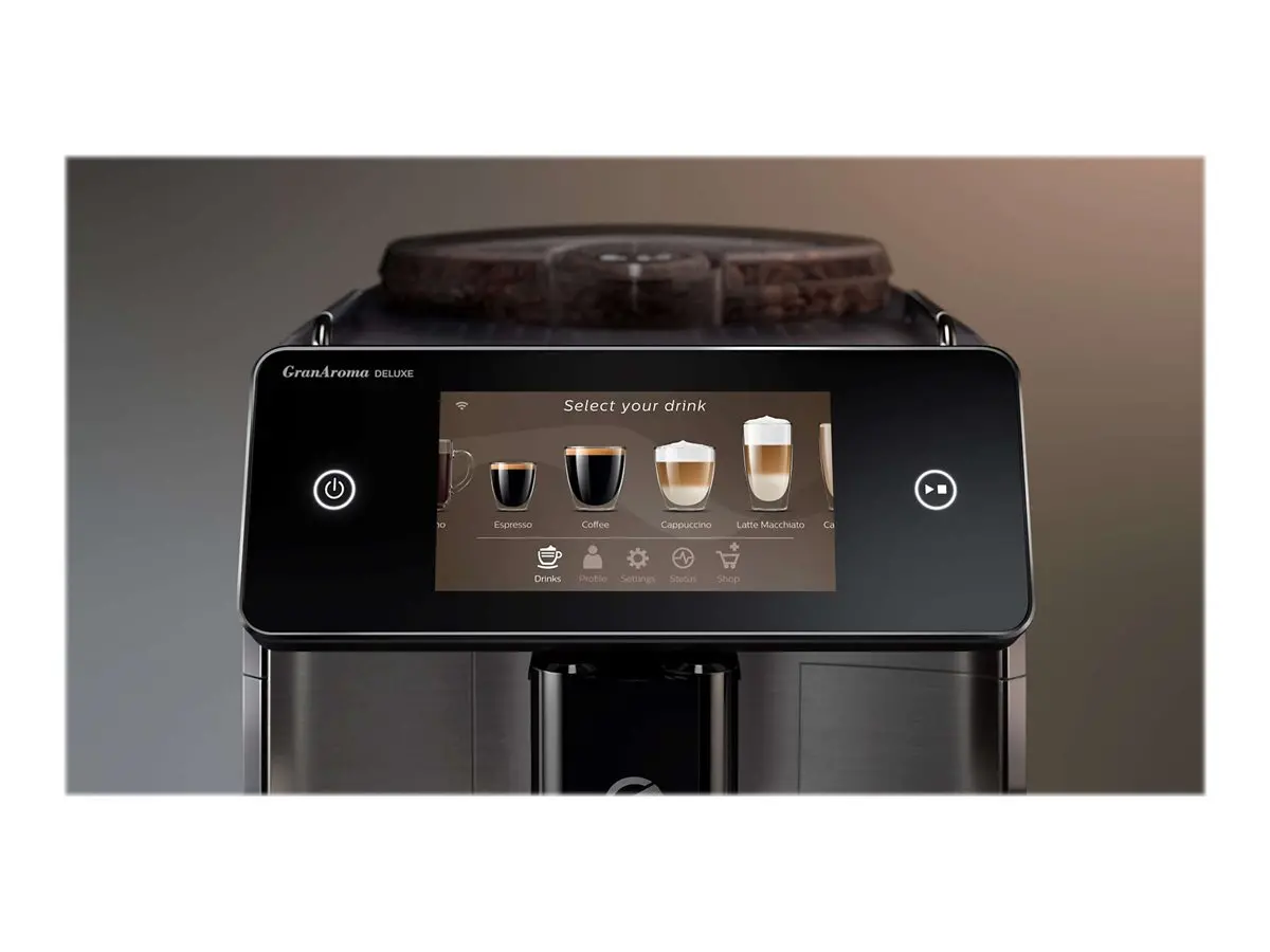 PHILIPS Saeco GranAroma Deluxe Αυτόματη μηχανή espresso 5 ιντσών έγχρωμη οθόνη αφής TFT 6 προφίλ χρηστών