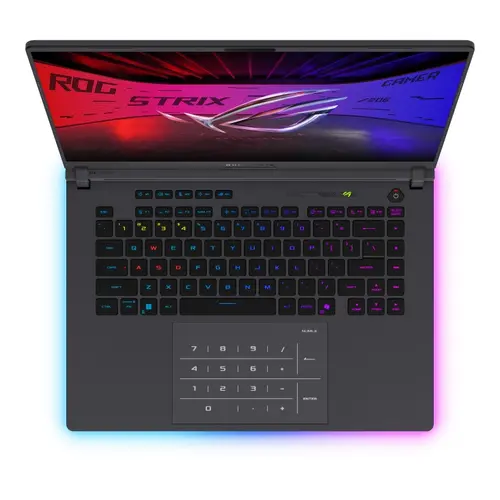 Лаптоп, Asus Strix G16 G615LM-S5076, Intel Ultra 9 275HX 2.7 GHz (36MB Cache, up to 5.4 GHz, 24 cores),16.0 WQXGA(2560X1600),16:10 Bend+500nits, AG,240Hz,DDR5 32GB ( 16GB DDR5-5600 SO-DIMM *2 ) ,1TB , RTX 5060  8GB GDDR7,Wi-Fi 7 ,Backlit Kbd 1-Zone, Eclipse Gray - image 4