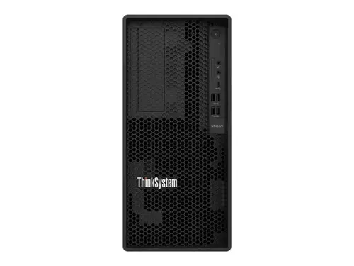 Сървър, Lenovo ThinkSystem ST45 V3, AMD EPYC 4124P (4C 3.8GHz 16MB Cache/65W), No RAID, 2x1TB SATA, 1x16GB, 500W 94% Efficiency, No DVD, 3 year - image 1