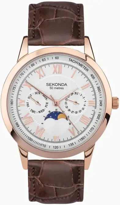 Ανδρικό ρολόι Sekonda Armstrong Moon Phase - S-30148.00