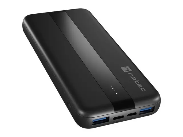Зарядно устройство, Natec Powerbank Trevi Slim Q V2 10000MAh 2X USB-A 18W + 1X USB-C 20W + USB-C - USB0-C CABLE - image 4