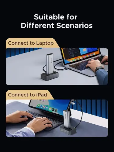 Orico външна кутия за диск/докинг станция Storage - Case/Docking Station - M.2 NVMe/NGFF - IT18C3-GY - image 11