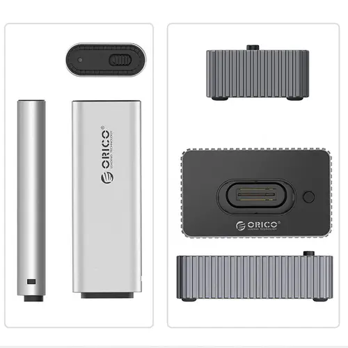 Orico външна кутия за диск/докинг станция Storage - Case/Docking Station - M.2 NVMe/NGFF - IT18C3-GY - image 1