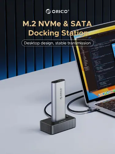 Orico външна кутия за диск/докинг станция Storage - Case/Docking Station - M.2 NVMe/NGFF - IT18C3-GY - image 2