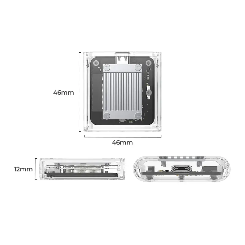 Orico външна кутия за диск Storage - Case - M.2 2230 NVMe - TC20-M2-10G-GY-BP - 10Gbps, Gray - image 1