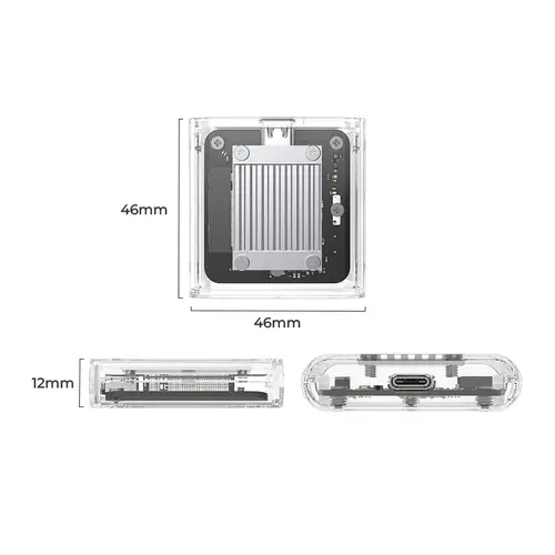 Orico външна кутия за диск Storage - Case - M.2 2230 NVMe - TC20-M2-10G-GY-BP - 10Gbps, Gray - image 1