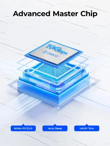 Orico carcasă externă pentru disc Storage - Case - M.2 2230 NVMe - TC20-M2-10G-GY-BP - 10Gbps, Gri - 6