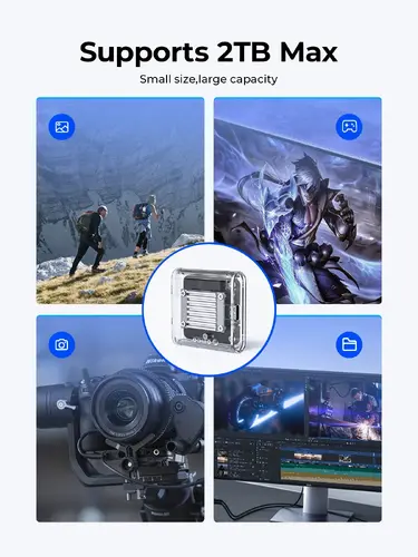 Orico външна кутия за диск Storage - Case - M.2 2230 NVMe - TC20-M2-10G-GY-BP - 10Gbps, Gray - image 7