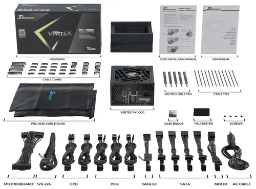 Seasonic захранване PSU ATX 3.1 1000W Platinum - VERTEX PX-1000 - 12102PXAFS-ATX3.1 - image 9