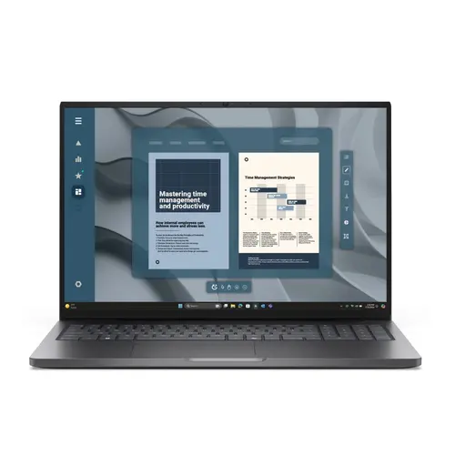 Лаптоп, Dell Pro 16 PC16255, AMD Ryzen 5 PRO 230 (22 MB, 6C, up to 4.9 GHz, 16 TOPS NPU), 16.0" FHD+(1920x1200) IPS, AG, 300nits, 1x16 GB, DDR5, 5600 MT/s, 1 TB SSD, AMD Radeon 760M, FHD HDR+IR Cam and Mic, Wi-Fi 6E, FPR, Backlit Kb, Win 11 Pro, 3Y PS, Magnetite