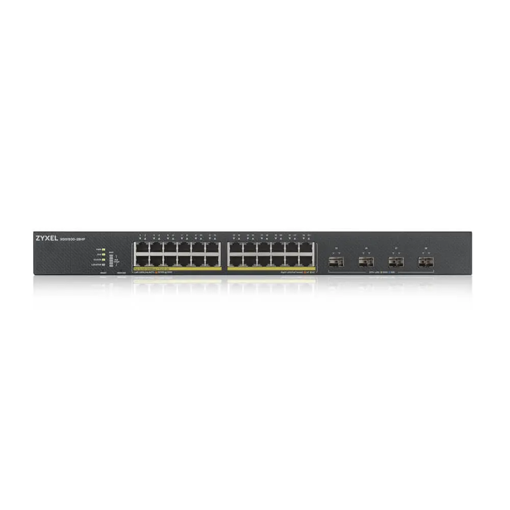Switch, ZyXEL XGS1935-28HP, 28 θυρών Lite-L3 Smart Managed PoE Switch, 24x Gigabit PoE και 4x 10G SFP+, υβριδική λειτουργία, αυτόνομο ή NebulaFlex