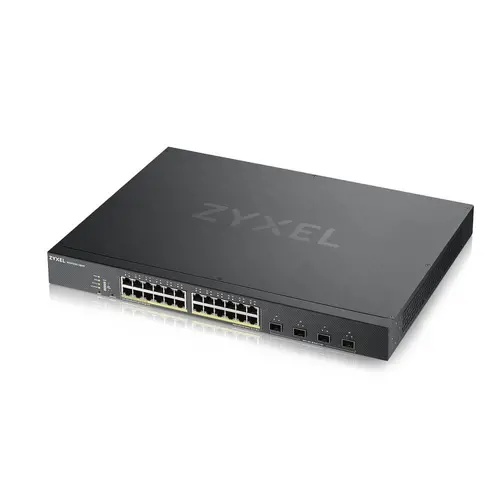Комутатор, Zyxel XGS1935-28HP, 28 Port Lite-L3 Smart Managed PoE Switch, 24x Gigabit PoE and 4x 10G SFP+, hybrid mode, standalone or NebulaFlex Cloud, 375 Watt PoE - image 1