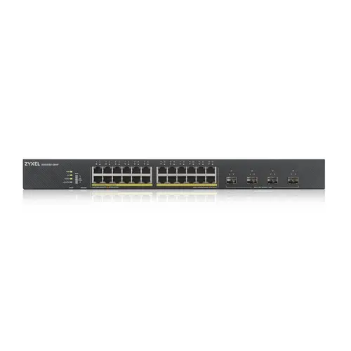 Switch, ZyXEL XGS1935-28HP, 28 porturi Lite-L3 Smart Managed PoE Switch, 24x Gigabit PoE și 4x 10G SFP+, mod hibrid, standalone sau NebulaFlex Cloud - 1