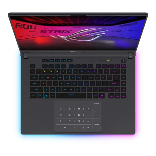 Лаптоп, Asus Strix G16 G615LW-S5029W,INTEL ARL HX Ultra 9, 16.0  WQXGA (2560X1600)16:10,Bend+500nits ,AG, 240 Hz,DDR5 32GB ( 16GB DDR5-5600 SO-DIMM *2 ) ,1TB , RTX5080  16GB,Wi-Fi 7 ,Backlit Chiclet Keyboard 4-Zone RGB, Windows 11,Eclipse Gray , Backpack - image 1
