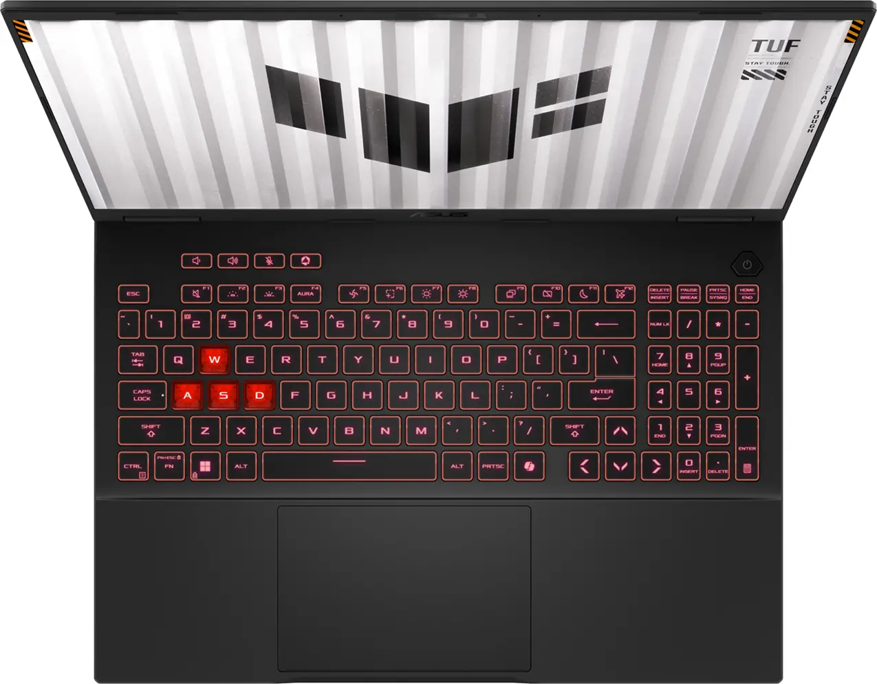 Лаптоп, Asus TUF F16 FA608UM-RV015,AMD Ryzen 7 260 Processor 3.8GHz (24MB Cache, up to 5.1 GHz, 8 cores, )16.0 WUXGA 1920X1200 16:10 Bend+300nits, AG,165z,16GB DDR5 5600 so-dim ,1TB PCIe 4.0,RTX 5060 8GB GDDR7, Wi-Fi 6e,Backlit Kbd, no OS, Gray - image 1